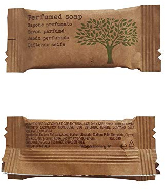 Awek.eu 100 Stück Hotelseife Seife Gästeseife in Folie 10g NATURE Serie NEU