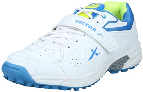 Vector X CKT-200 cricket skor | material: PU | för män och pojkar | Vadderad ankelkrage | Vadderad fotbädd, flerfärgad, 41 EU