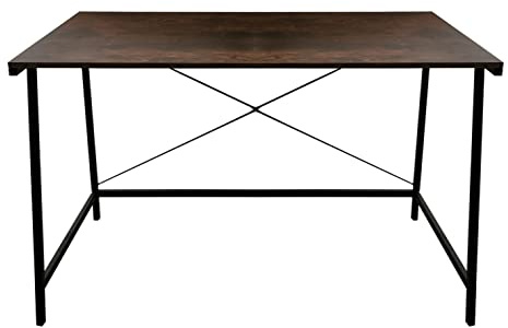 VDD Mesa de computadora portátil de escritorio Resistente - industrial vintage - metal negro madera marrón, 110 x 50 x 78
