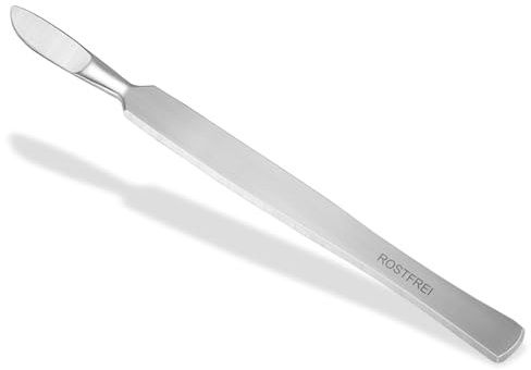 Profi Hornhautschaber Skalpell Stumpf Creme Schaber Edelstahl Rostfrei | Hornhautentferner Pediküre Schaber zur sanften Entfernung der Hornhaut für die Fußpflege 14,5 cm