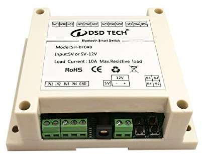 DSD TECH SH-BT04B 4 Kanäle Bluetooth-Relais V2 unterstützt Timer und Sicherheitscode