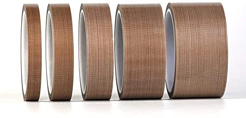 5 Rollen Teflon Hochtemperaturklebeband, Dichtungsband High Temp Tape Dichtungsmaschine Wärmebeständige Hochtemperaturband, Einzelne Walze 10 m lang * Dicke 0,18 mm (Size : 5mm)