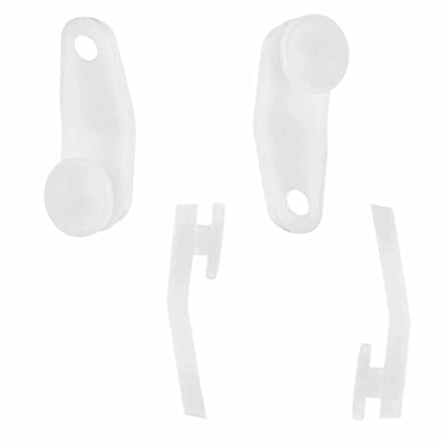 Ganchos de Riel de Cortina Ganchos de Cortina de Plástico Blancos Deslizador para Barra de Ducha, Riel de Ventana, Persianas,50 Piezas