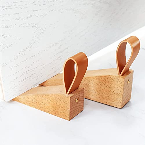fikujap Türkeil - Türkeil Türstopper Boden 2er Set, Unterlegkeile Anti-Rutsch Türstopper, Holzkeile Aus Massivem Holz