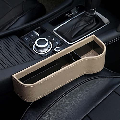 Multifunctional Car Seat Organizer Set, Autositz Seitentaschen Organizer, Autositztasche Autositz Side Gap, Sitz Organizer, Multifunktionale Autositz Gap Aufbewahrungstasche Organizer (Beige, Right)