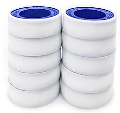 DUNSBY Dichtungsband Wasserleitung 10 stücke Wasserhahn Dichtung Gewinde Band Rolle Sanitär Klempner Fitting for Wasser Gas Pipeline Link Dicht Band Versiegelungen Wasser Rohr
