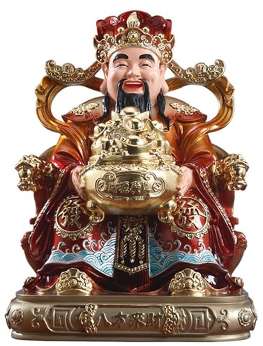 NIBHZ Gott des Reichtums-Statue, Zarte, Feine Verarbeitung, Gott des Reichtums-Skulptur für Das Büro,God of Wealth-21cm