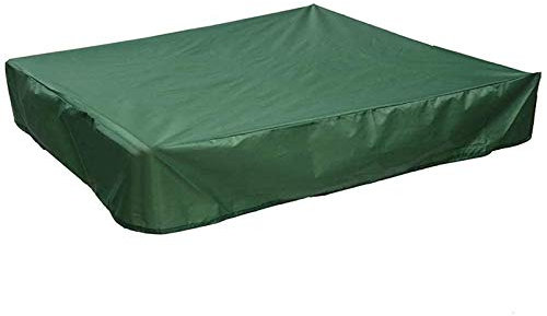 Pgyewhdf Cover, Square Dustproof Cover with Drawstring, Waterproof Sandpit Pool Cover, Green, 120 x 120cm
