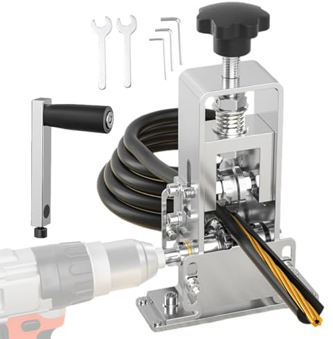 Manual Wire Stripping Machine Hand Wire Stripper - Manual Or Drill Powered Wire Stripper Machine | Wire Stripping Tool For 1-25 Mm In Diameter Scrap Wire | Wire Peeler For Scrap Copper Recycling