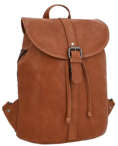 Gusti Bennett Rucksack Leder – City Backpack Damen & Herren, Echtleder Ziegenleder, 12L Daypack Braun, Vintage Alltag & Arbeit