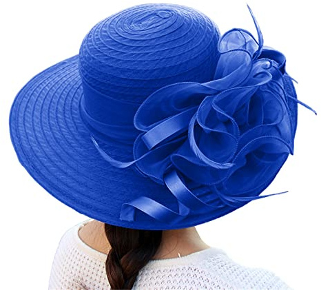 Sonnenhut Damen Elegante Organzahut Blumen Party Hut Hochzeit Sonnenhut Fascinator Hut Sommerhut Bowler Hut Frauenorganza Hut Tea Party Hochzeit Sonnenhüte Damenhut Kirche Hochzeit Party Strand