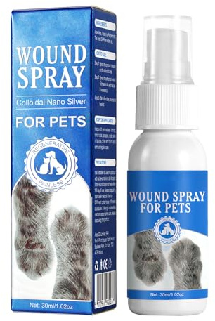 Spray pour Plaies pour Animaux de Compagnie,Spray Nettoyant pour Plaies pour Animaux de Compagnie,Liquide Antiseptic pour Chiens,Spray de Cicatrisation pour Animaux de Compagnie,Pet Wound Spray,1PC