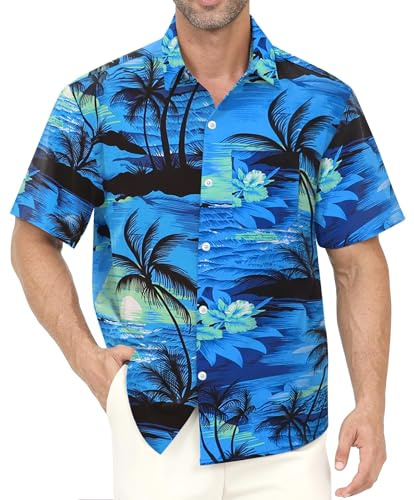 Gavliuu Chemise Hawaiienne Homme Imprimé Tropical Plage Décontracté