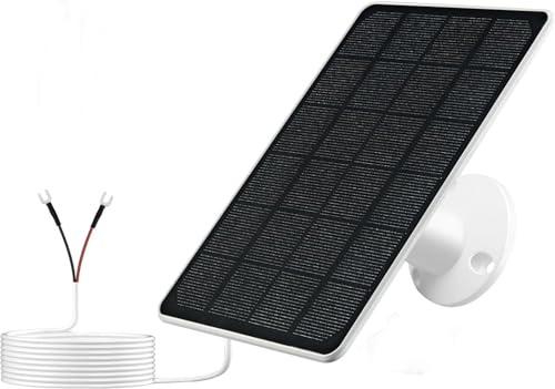 Solar Panel Charger Compatible with Ring Video Doorbell 2/3/3+/4, Battery Video Doorbell Plus, 9.8ft Waterproof Charging Cable, 360°Adjustable Mount,5W 5V, 7.5 * 6.4