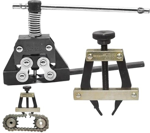 Kettenbrecher Werkzeug Kit | Rollenkettenbrecher Halter Abzieher | Ketten Ersatz Set, Kettenglied Entfernen Werkzeug, 25-60 für Motorrad ATV Ketten