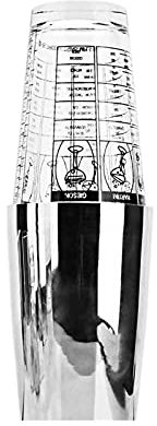 YYBDENL Mezclador de Vino 3pcs Cocktail Shaker Set Boston Shaker Silver Glass Miduring Bartender Kit con Strainer Home 700/40 0ml Herramienta de Accesorios de Barras Coctelera(A)