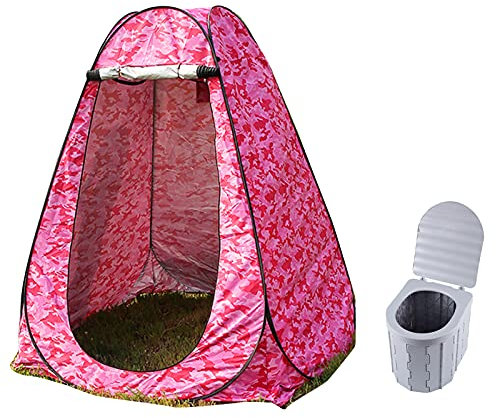 HIFRQVVC Dressing tent,Camping Shower Tent, Foldable Toilet Privacy Tent outdoor Camping Toilet with lid 12 Cleaning Bags Outdoor Bathroom Changing Dressing Room Privacy Shelters