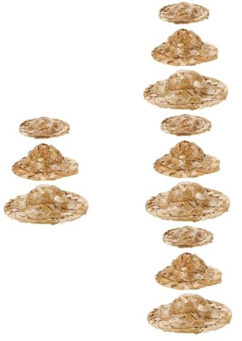 Sosoport 12stücke Miniatur Strohhüte Für Papageien Weiche Bequeme Bambushüte Für Vögel Für Fotoshootings Und Thematische Feste Mit Großartigem