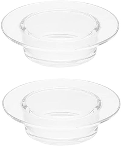2Pieces Wax Melt Liners, 4.5inch Glass Wax Warmer Replacement Dishs, Candle Heating Props Easy to Clean Wax Melt Dish, For Lamp Wax Melting Heating