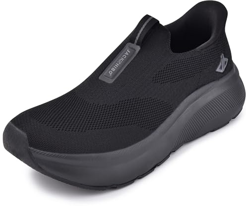Mens Trainers Slip in Free up Hands Shoes Wide Toe Box Walking Sneakers | Slip On Wide Fit Fashion Shoes, Orthopedic, Arch Support, Cushioned, Thick Zero Drop Sole, Metatarsal Pads
