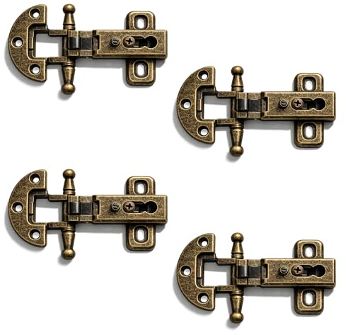 Cerniere per Mobili Antichi Cerniera per Ante in Battuta Arte Povera stile antico completa di basetta, Finitura bronzata scodellino 27 (4)