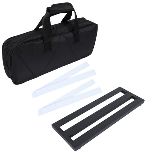 Kisangel Gitarren Pedal Board Aus Gitarreneffekthalterung Mit Tasche Pedalboard Für Gitarreneffektpedale Stabiles Und Schützende Halterung Für Auftritte Und Konzerte