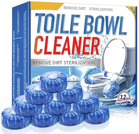 Limpiador de Cisternas para Inodoro Tabletas,Bloques de Limpieza de Inodoro Azules,Pastillas de Cleaning de WC,Pastilla para Cisterna,12piece
