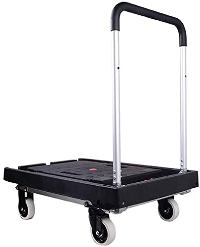ZGLINMZ Pulling Cart Home Truck Folding Portable Shopping Cart Sack Trolley Moving Luggage Cart, Bearing About 250kg Hand Trucks