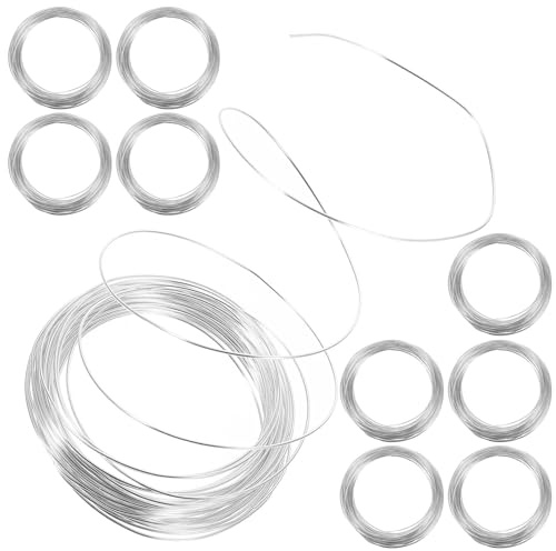 LIFKOME 10 rollos Alambre de Aluminio para Bonsáis Plateados Resistente y Reutilizable para Modelado y Entrenamiento de Árboles Material para Manualidades y Jardinería