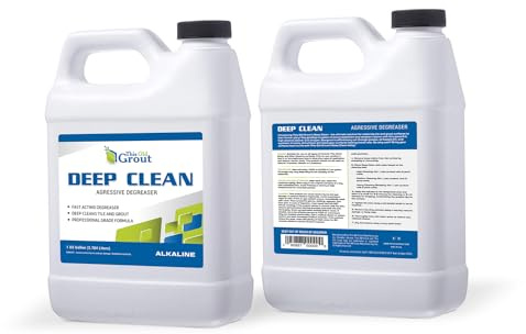 THIS OLD GROUT Deep Clean – Heavy Duty Tile & Grout Cleaner | Professional Strength Alkaline Formula Removes Dirt, Grease & Grime | Gallon