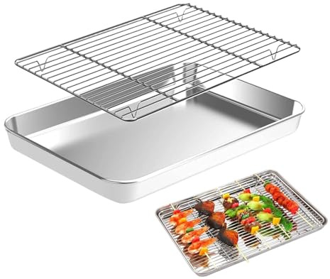 Bakplåt med galler - ugnsbricka | multifunktionell grillskål kylgrill japansk stil