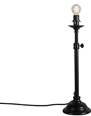 Qazqa Landhaus Tischleuchte - Kaso - Schwarz, max. 40W, Geeignet für LED, 46cm, Ideal als Flur, Küche lampe, Schlafzimmerlampe und Wohnzimmerlampe