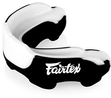 Fairtex MG3 Gel Mouth Guard Protection | Ultimate Protection for Contact Sports | Custom Fit, BPA-Free, Latex-Free | Quick Tether Connect, Heavy-Duty Shock Frame, Gel-Fit Liner (Black)