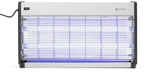 HENDI Insektenvernichter, Insektenkiller, Insektenfanggerät, Elektronisch, Inkl. 2 UV-A Lampen, 230V, 45W, 640x90x(H)360mm, ABS Kunststoff