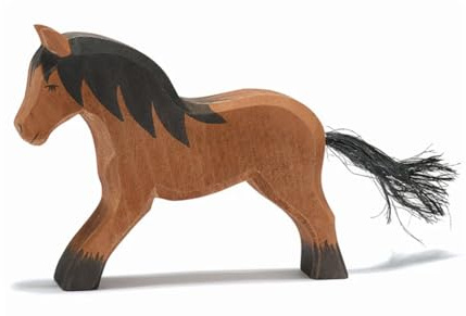 Ostheimer 11118 Kaltblutpferd aus Holz Höhe 12,5cm Serie Familie & Bauernhof Reiterhof handbemalt
