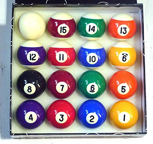 SGL SPOTS & STRIPES 1 5/8 (41mm) POOL BALLS** (WITHOUT TRIANGLE)