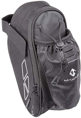 M-Wave Unisex – Erwachsene Amsterdam Bottle Fahrradsatteltasche, Schwarz