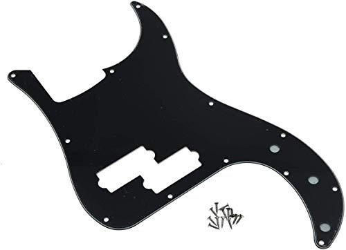 Dopro 13 Loch Precision Bass Pickguard PB P Bass Schlagplatte für USA/Mexican FD Precision Bass Schwarz 3-lagig