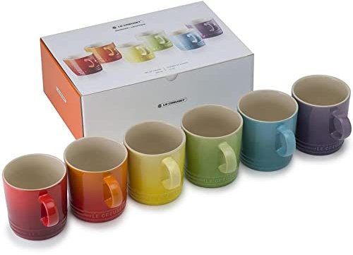 Le Creuset Set de 6 tazas s Arcoíris de cerámica de gres, 0, 35L, 79114358359030