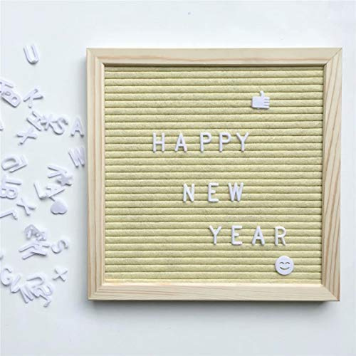 FirstDecor Letterboard Photo Frame, 10x10 inch Changeable Felt Letter Board Memo Board Set, 920 Characters, Wood Stand and Bag - Perfect Message Sign for Girl Baby Shower Decorations