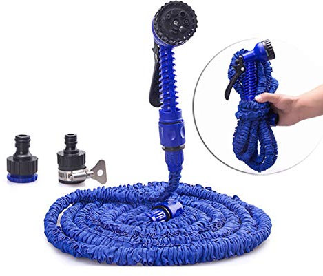 MIAOZHANG Flexibler Gartenschlauch Skalierbar Flexischlauch Gartenschlauch Flexibel Wasserschlauch Gartenteich Schlauch Dehnbar mit 7 Funktion Garten Handbrause,100ft/30m