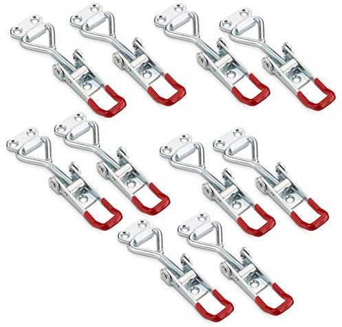 10er Set SOTECH Spannverschluss M5 Haltekraft 165kg | Stahl verzinkt verstellbarer Hebelverschluss