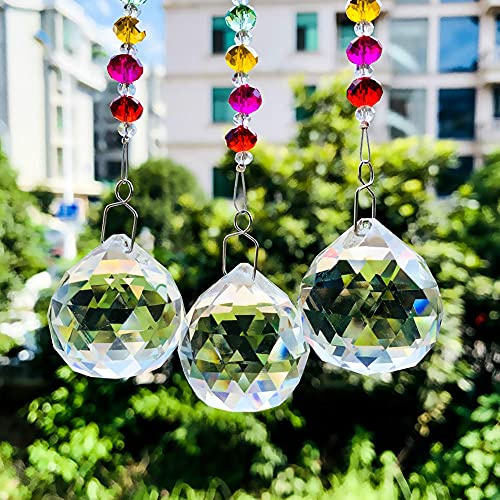 1PC Chakra Crystal Prisms Ball Rainbow Sun Catcher Chandelier Hanging Crystals Pendants Beads Chrismas Home Garden Wedding Decor