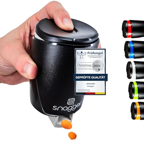 snagger - El dispensador de aperitivos // las manos limpias al hacer aperitivos (negro y gris).