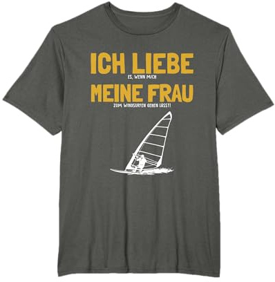 Ich Liebe Meine Frau Windsurfen Wassersport Windsurfen T-Shirt