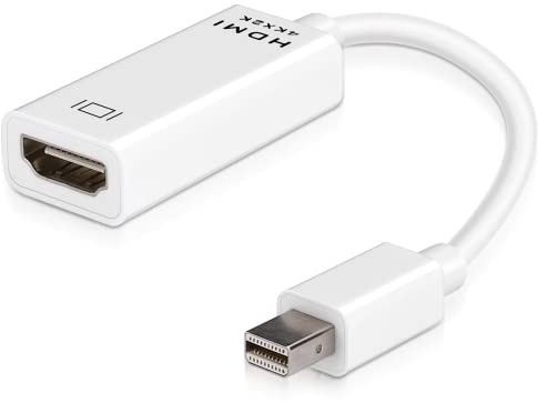 Adaptador Mini DisplayPort a HDMI para iMac finales de 2012 (27 pulgadas, 21.5 pulgadas) Mini DP a HDMI adaptador compatible con MacBook Air/Pro, Microsoft Surface Pro/Dock, proyector y más, 1 paquete