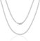 SILBERTALE 925 Sterling Silber Panzerkette Echt Silberkette für Herren Damen 2/3/4mm Breit Dünn Superflache Ohne Anhänger Halskette