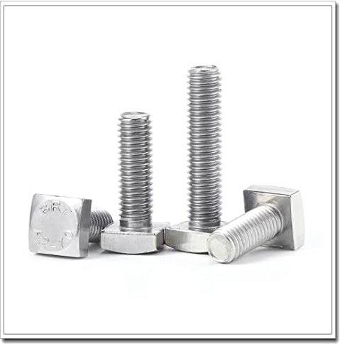 LanMaiXun 2 Stück M10×16mm 304 Edelstahl Vierkantkopfschraube