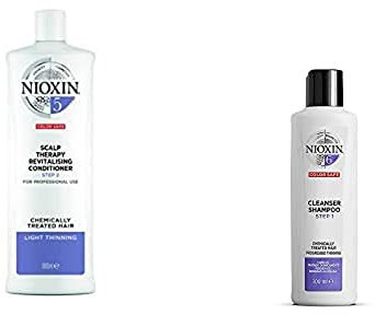 NIOXIN System 5 & System 6 Vorteils-Set – Shampoo und Haarspülung für chemisch behandeltes, dünner werdendes Haar – gegen Haarausfall durch Haarbruch und für mehr Widerstandskraft