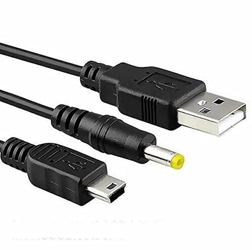 Mr. Gadget's Solutions Cable de datos y alimentación 2 en 1 USB a mini 5 pines para PSP PS3 / Excelente calidad
